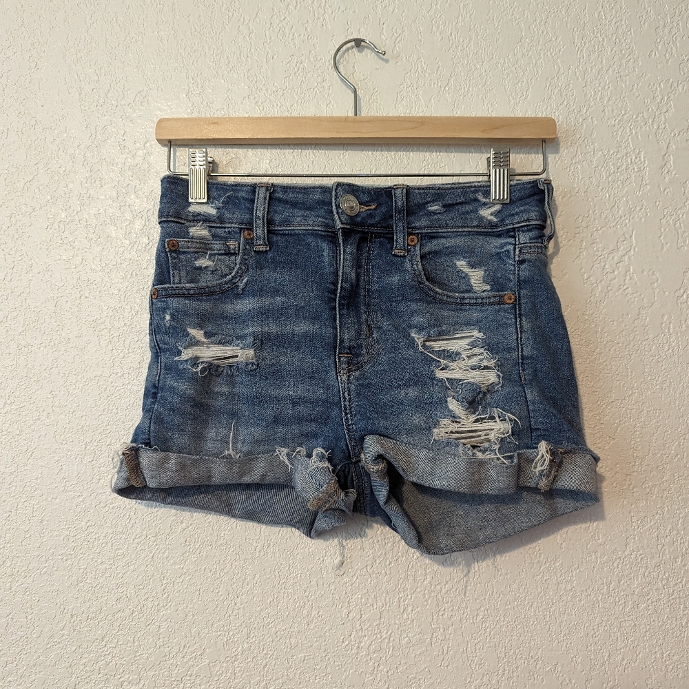 American eagle high rise jean shorts